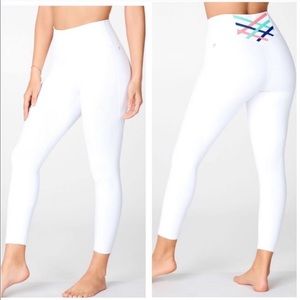 White fabletics leggings
